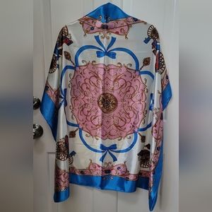 Large Silk Scarf Unbranded -NWOT 35 x 35